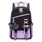 Cute Girls Backpack, Large Capacity Schoolbag with Plush Pendant, Waterproof Nylon Fabric Bookbag for Teens, Kids, Stude
