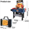 Kids Tool Bench Set, Large Construction Workbench with Saw, Screw Miter, Pretend Play Toys for Boys & Girls