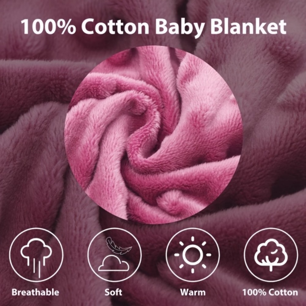 Super Soft & Warm Thick Winter Baby Swaddle Blanket for Baby Stroller, Car Seat, Double Sided Baby Swaddle for Newborn
