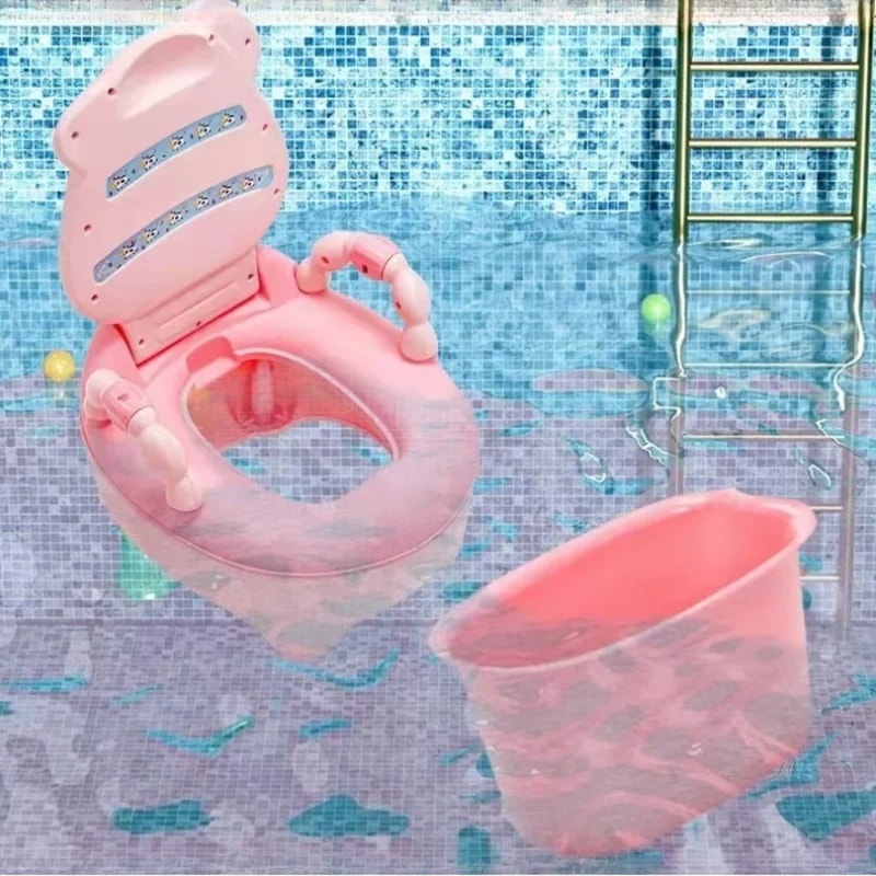 Cute Animal Toddler Toilet Training Potty Chair, Built-in Splash Guard, Slip-Resistant Base, Removable Bowl for Toddlers