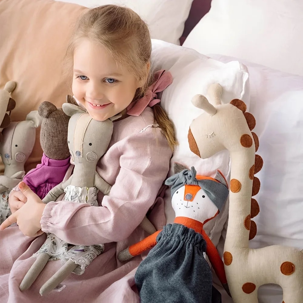 Goose Plush Swan Soft Animal Duck Plush Hen Adorable Rooster Giraffe Plush Stuffed Animal Baby Toy 4