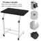 Oversized Bedside Desk with Universal Wheels, Adjustable Height Portable Laptop Desk for Dormitory Study