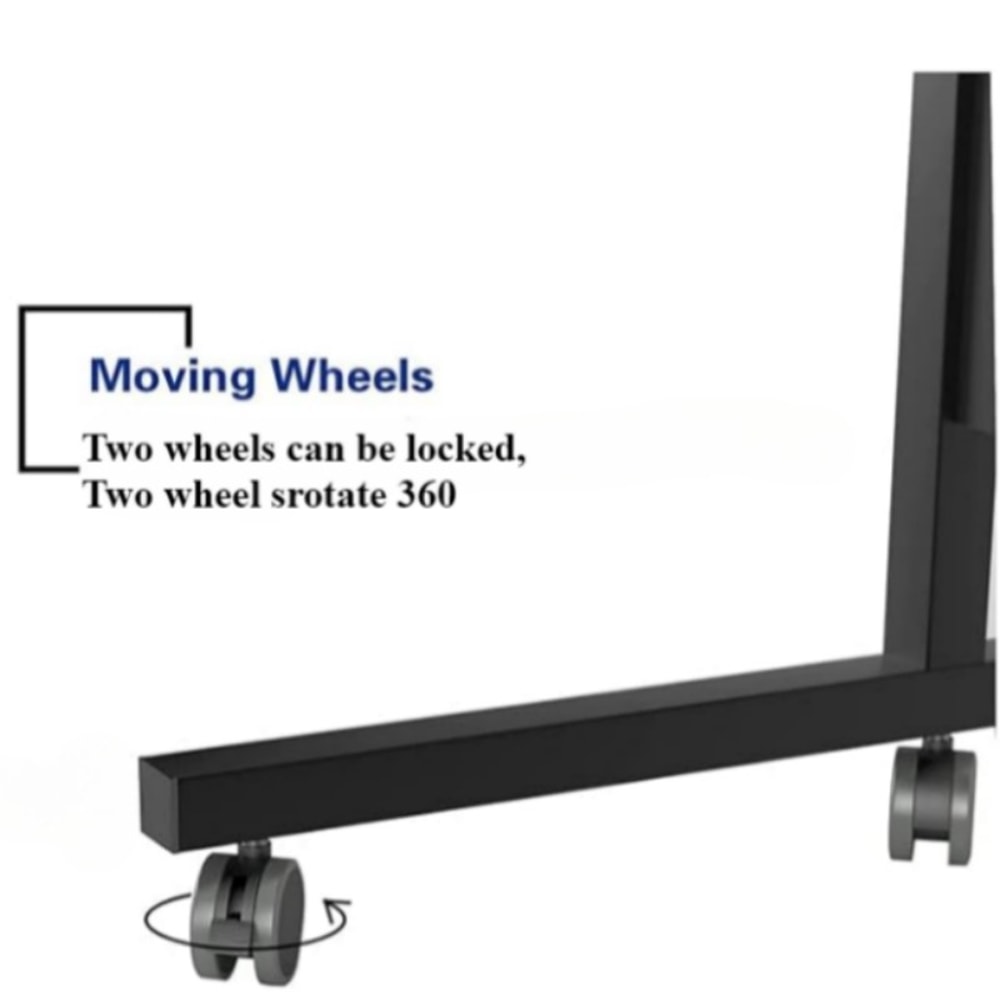 Oversized Bedside Desk with Universal Wheels, Adjustable Height Portable Laptop Desk for Dormitory Study