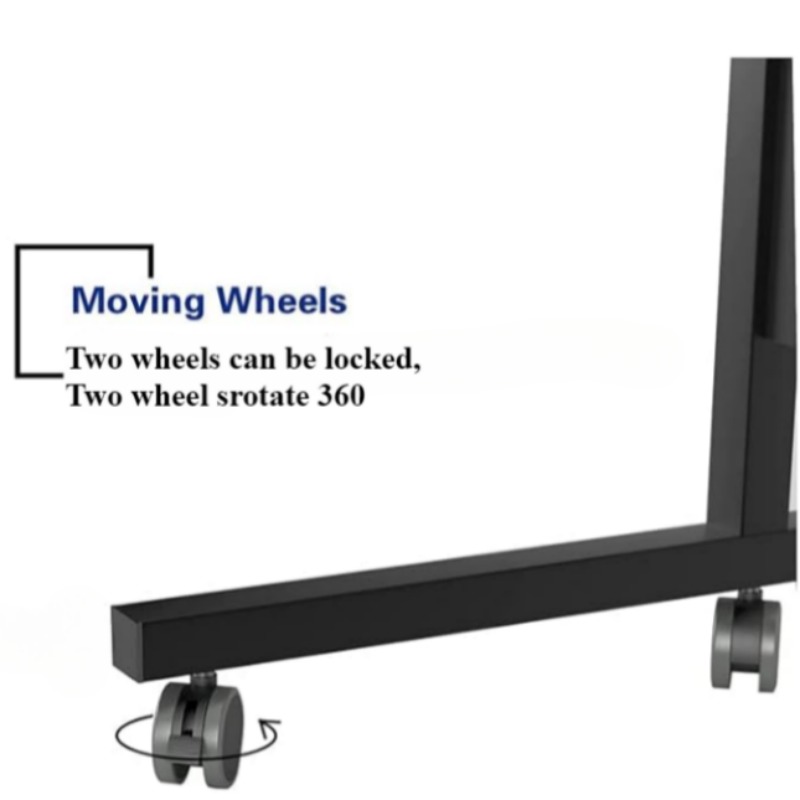 Oversized Bedside Desk with Universal Wheels, Adjustable Height Portable Laptop Desk for Dormitory Study