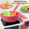 Pretend Play Kitchen for Boys & Girls, Kids Cooking and Baking Playset, Rice Cooker, Microwave, Gas Refrigerator