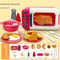 Pretend Play Kitchen for Boys & Girls, Kids Cooking and Baking Playset, Rice Cooker, Microwave, Gas Refrigerator