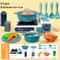 Pretend Play Kitchen for Boys & Girls, Kids Cooking and Baking Playset, Rice Cooker, Microwave, Gas Refrigerator