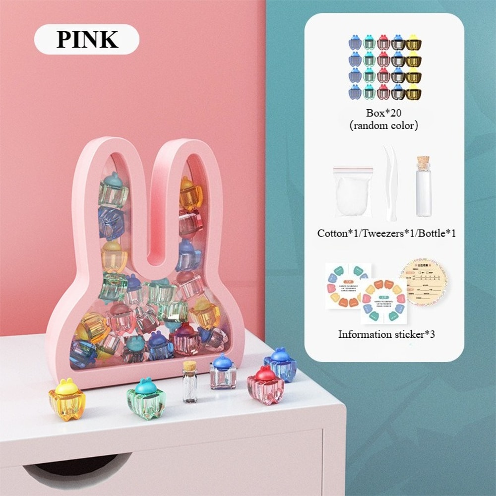 Rabbit Shape Baby Tooth Keepsake Box, Bunny Ear Holder, Lost Teeth Storage Box for Newborns