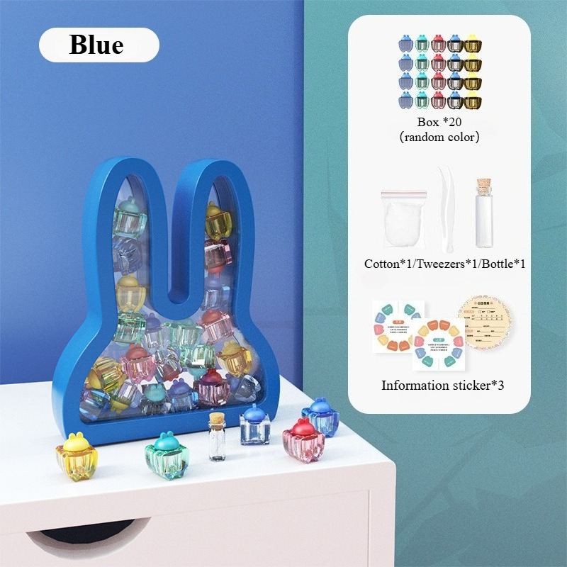 Rabbit Shape Baby Tooth Keepsake Box, Bunny Ear Holder, Lost Teeth Storage Box for Newborns