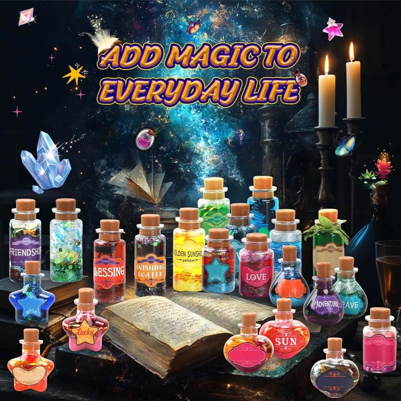 DIY Fairy Magic Potions Kit for Kids, Mixed Wizard Potion Bottles, Christmas Craft, Birthday Gifts for Girls Princess My