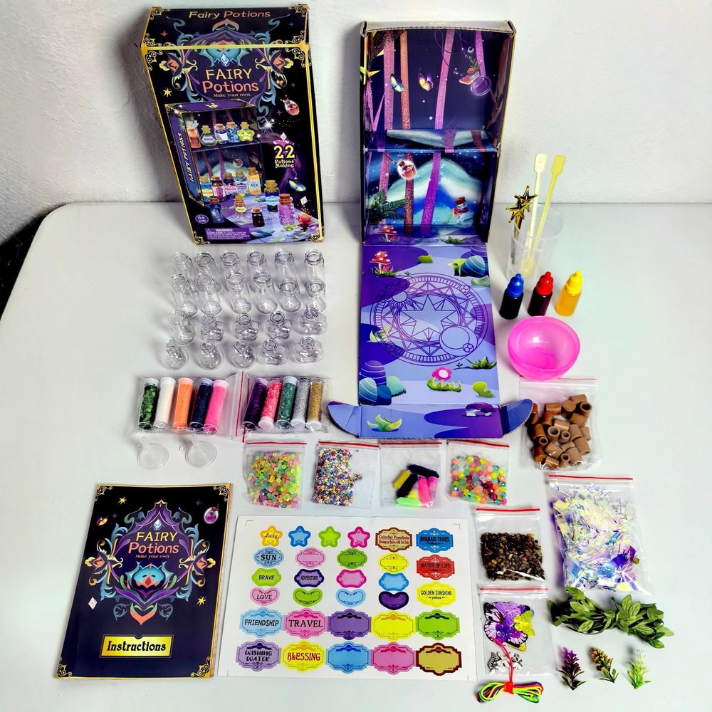 DIY Fairy Magic Potions Kit for Kids, Mixed Wizard Potion Bottles, Christmas Craft, Birthday Gifts for Girls Princess My