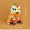 Chinese Style Lion Dance Ornaments Toy, Creative Building Blocks Small Particle Assembled Toys