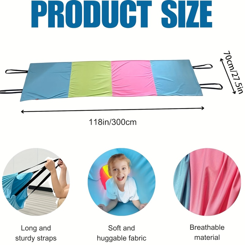 Sensory Tunnel for Kids Play with Autism, ADHD, SPD, Calming Tunnel for Toddlers, Relaxation & School Aid