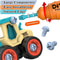 DIY Take Apart Car Toys for Boys, Engineering Construction Truck, Excavator Crane Vehicle, Educational Building Gift