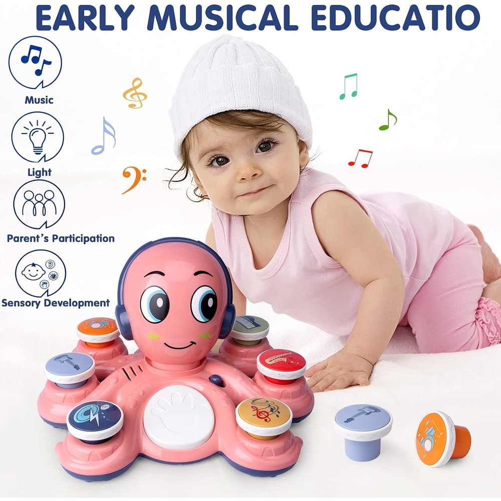 Learning Toys for Toddlers, Musical Baby Toys, Octopus Educational Toy for Preschoolers