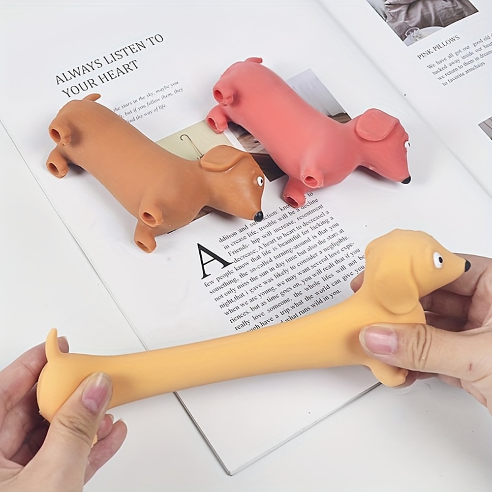 Dachshund Stress Reliever Fidget Toy Stretchable Squeezy Toy For Anxiety Party Favor Goody Bags For 2