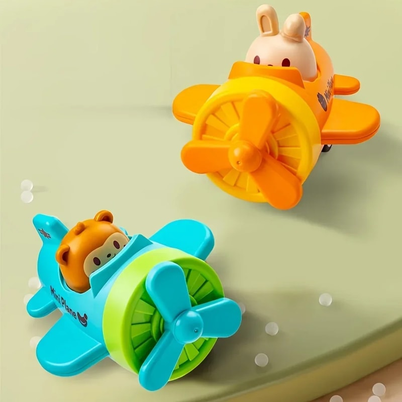 Toddler Press and Go Toy Cars, Wind-up Cars, Baby Animal Vehicles, Bunny Rabbit, Airplane for Easter for Kids