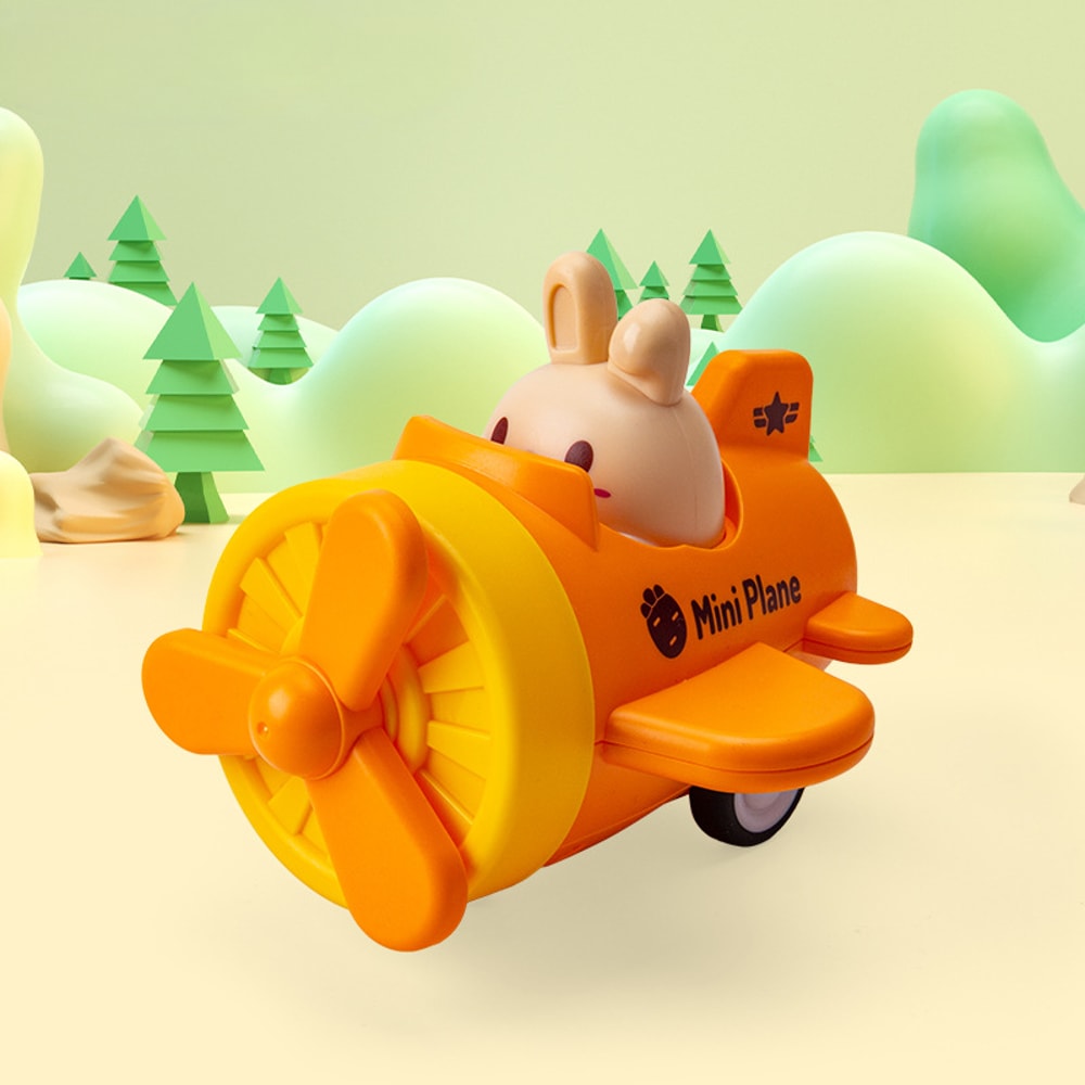Toddler Press and Go Toy Cars, Wind-up Cars, Baby Animal Vehicles, Bunny Rabbit, Airplane for Easter for Kids