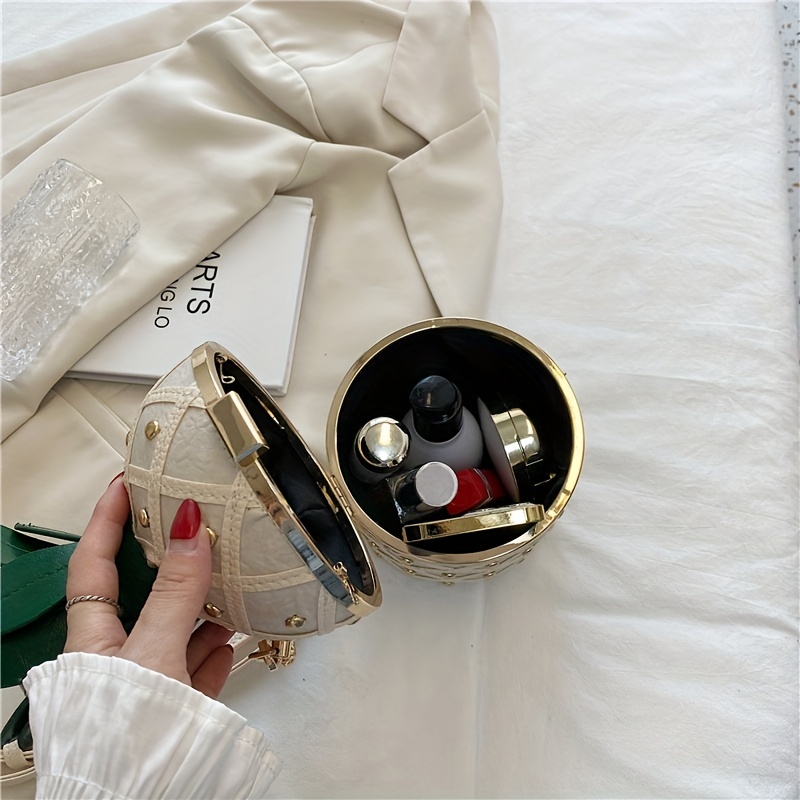 Novelty Women's Pineapple Crossbody Shoulder Handbag Hawaiian PU Leather Rivets Tote Bag for Girls