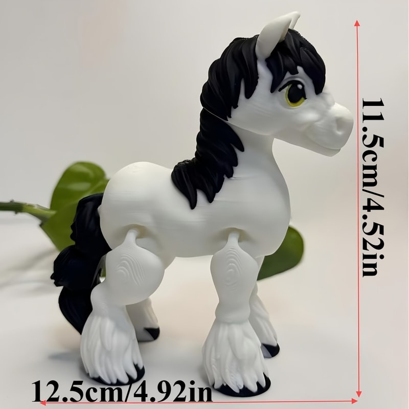 Flexible Printed Horse Pony Model Movable Joints Animal Toy Statue For Stress Relief And Fidgeting 1