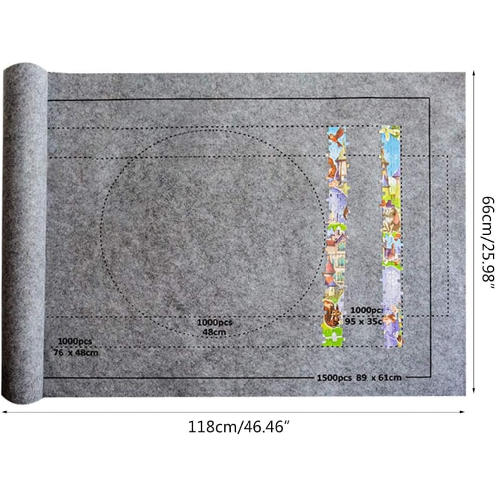 Jigsaw Puzzle Mat Roll Up For Pieces Large Puzzles Storage Board For Adults Kids Puzzle Saver Organ 7