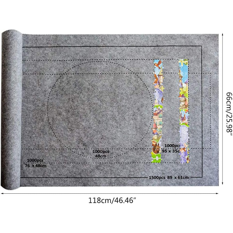 Jigsaw Puzzle Mat Roll Up For Pieces Large Puzzles Storage Board For Adults Kids Puzzle Saver Organ 7