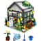 City Street Greenhouse Building Block, Flower House Building Set with LED Lights, Toy Garden Decor for Adults