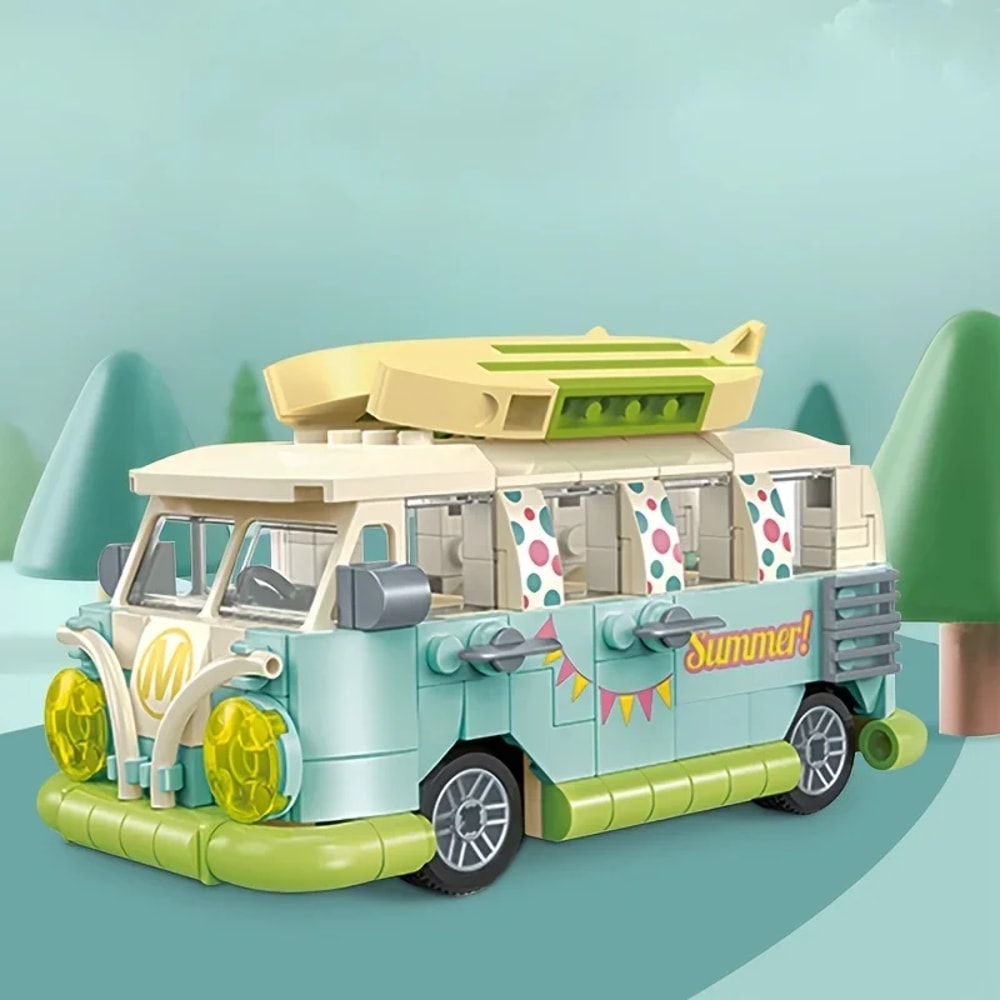 Holiday RV City Camper Van Building Set Camping Vehicles Toy Creative Adventure Birthday Gift For B 1