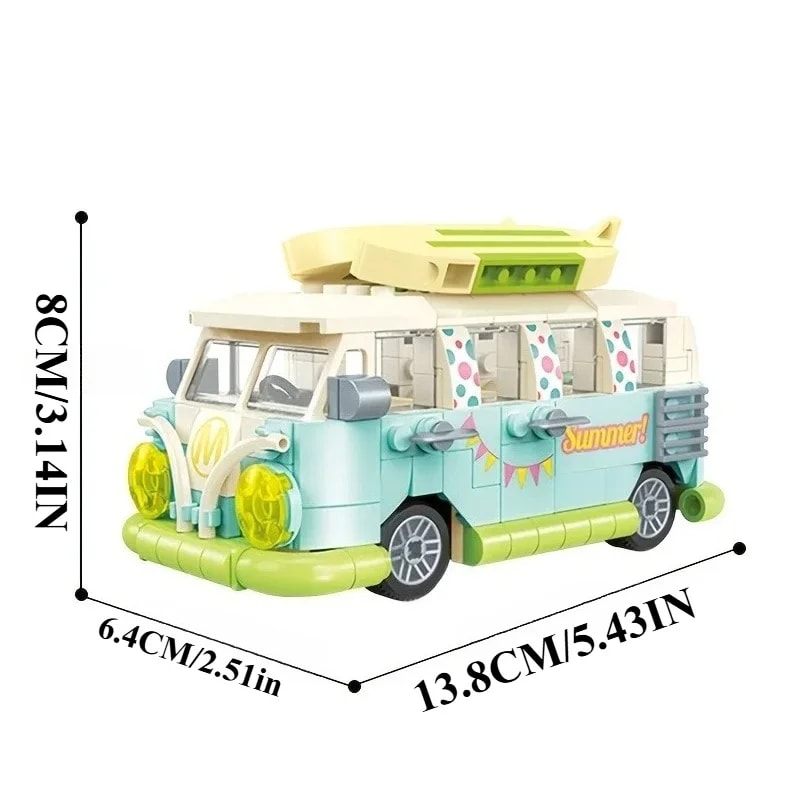Holiday RV City Camper Van Building Set Camping Vehicles Toy Creative Adventure Birthday Gift For B 2