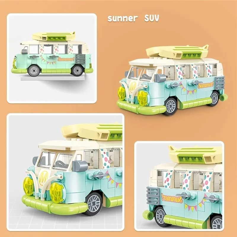Holiday RV City Camper Van Building Set Camping Vehicles Toy Creative Adventure Birthday Gift For B 3
