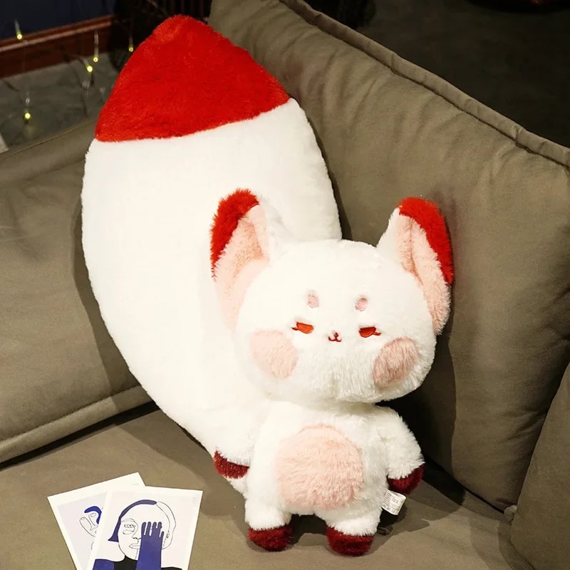 Soft Fox Plush Toy Doll with Big Tail, Stuffed Animal for Kids, Boys, Girls, Adults, Birthday Gift Plush Pillow