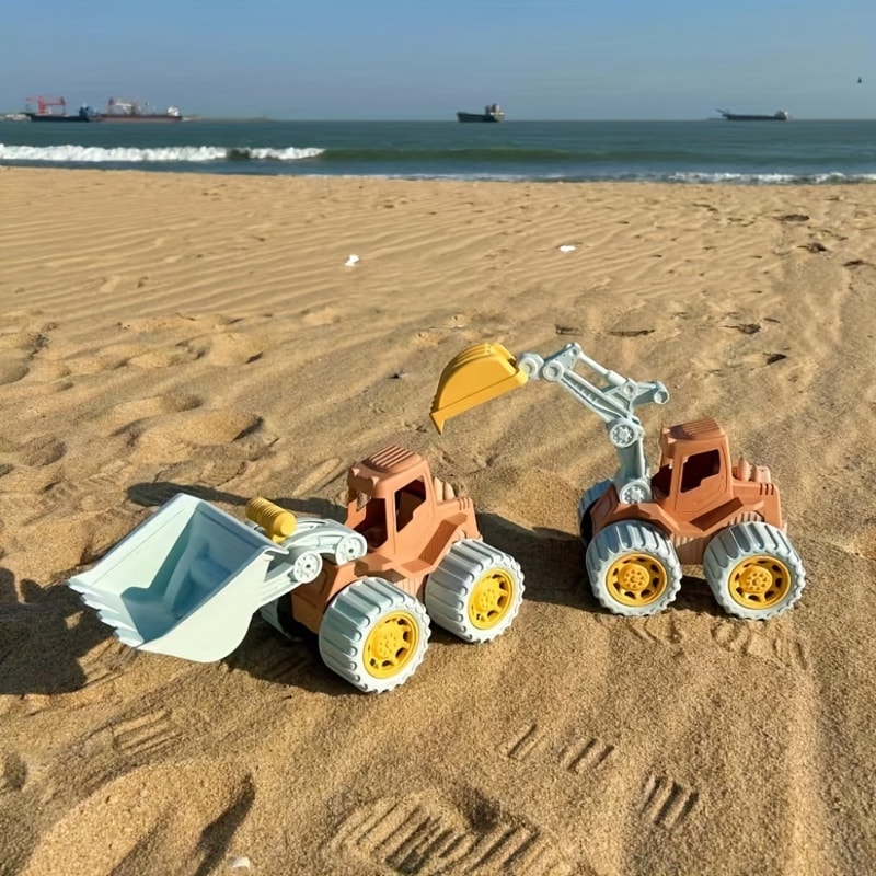 Toys Play Sand Construction Cars for Boys, Girls Beach Toys, Dump Tractor with Loader for Toddlers
