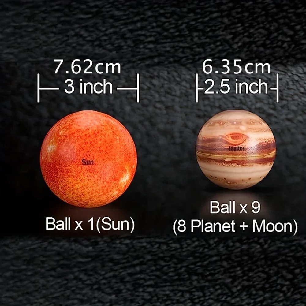 Planets Space Ball for Stress Relief, Solar System Stress Ball, Educational Toy for Kids and Adults