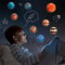 Planets Space Ball for Stress Relief, Solar System Stress Ball, Educational Toy for Kids and Adults