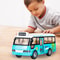 Pull Back City Bus Toys for Boys and Girls, Light Up, Sound Effects, and Open-able Doors for Toddlers