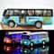 Pull Back City Bus Toys for Boys and Girls, Light Up, Sound Effects, and Open-able Doors for Toddlers