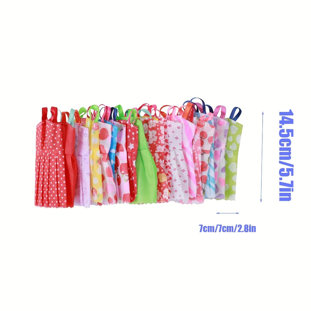 Doll Clothes Set Fashion Dresses Shoes, Glasses Necklaces Handbag for Barbie Doll