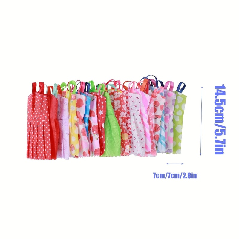 Doll Clothes Set Fashion Dresses Shoes, Glasses Necklaces Handbag for Barbie Doll