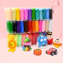 non-toxic magic air dry clay set, perfect for kids' modeling, includes deluxe tool kit and vibrant colors