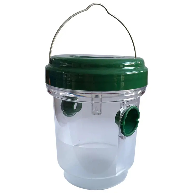 Reusable Bee Trap Catcher For Hornets Solar Wasp Traps Hanging Yellow Jacket Trap With UV LED Light 7