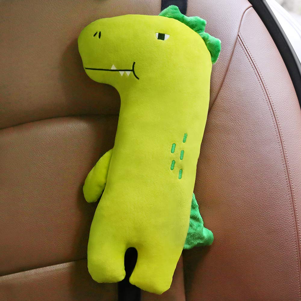Seatbelt Cover for Girl Boy Baby, Dinosaur Car Pillow for Kids, Toddler Seat Belt Cushion