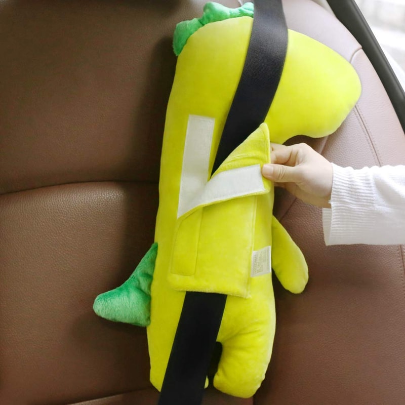 Seatbelt Cover for Girl Boy Baby, Dinosaur Car Pillow for Kids, Toddler Seat Belt Cushion