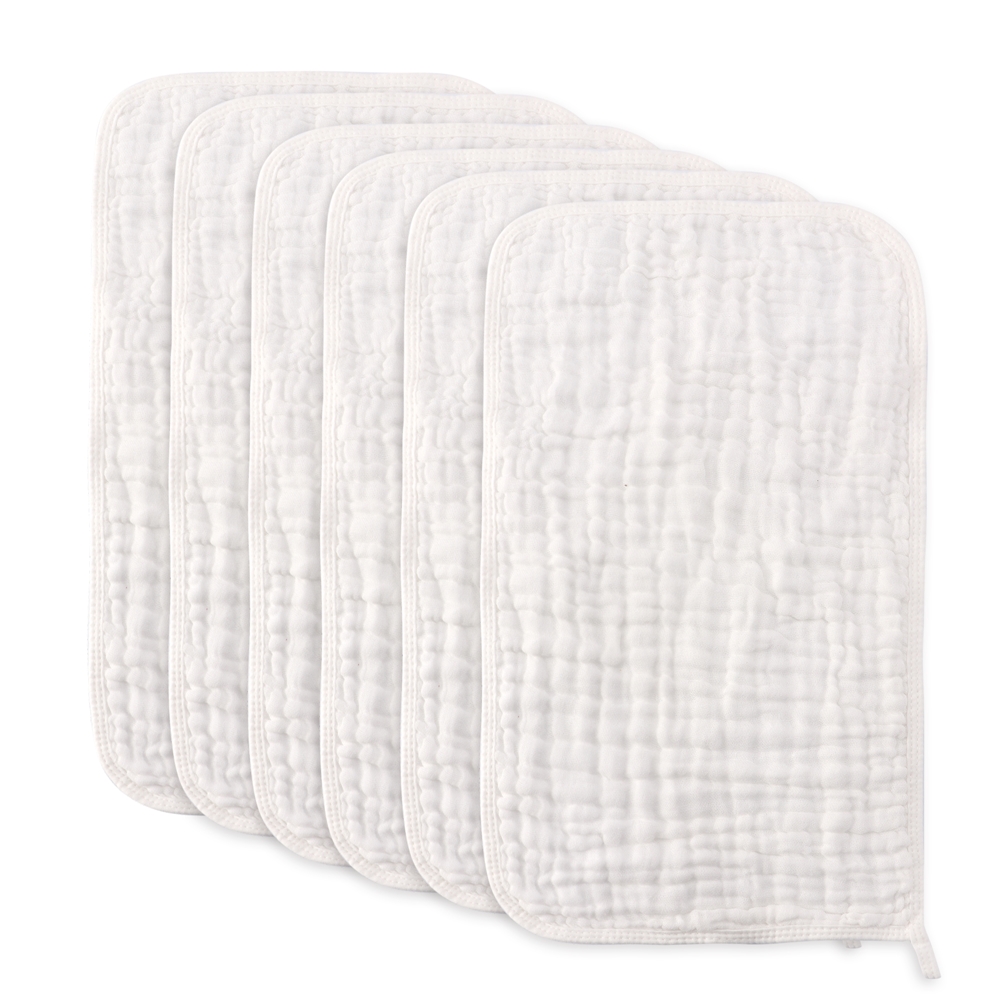 Soft Large Muslin Burp Cloths Extra Absorbent Hand Washcloths For Newborn Registry Boys Girls Milk 4