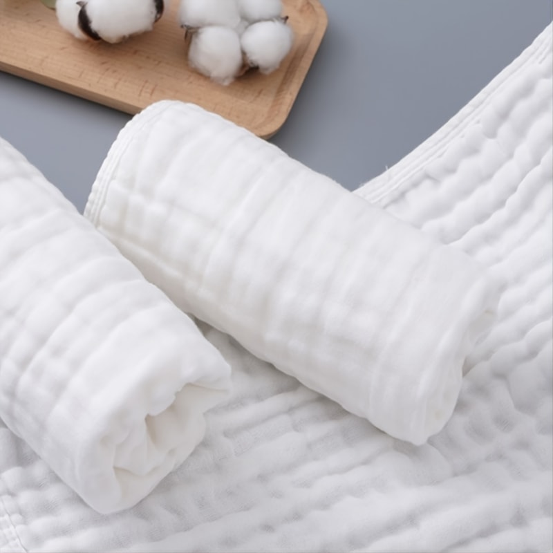Soft Large Muslin Burp Cloths Extra Absorbent Hand Washcloths For Newborn Registry Boys Girls Milk 5