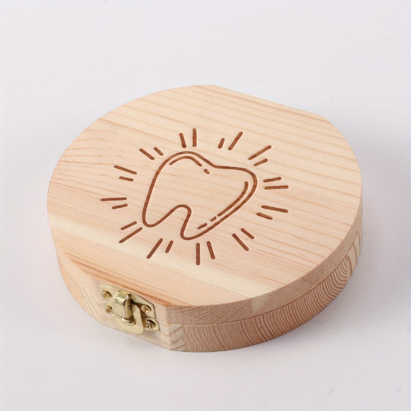 Wooden Tooth Storage Box for Kids, Baby Tooth Organizer, Milk Teeth Storage Box, Collecting Teeth & Umbilical Cord Box