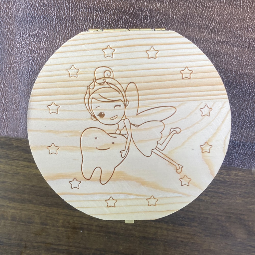 Wooden Tooth Storage Box for Kids, Baby Tooth Organizer, Milk Teeth Storage Box, Collecting Teeth & Umbilical Cord Box