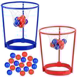 adjustable pack head hoop basketball party game, kids adults headband with balls fun birthday gift