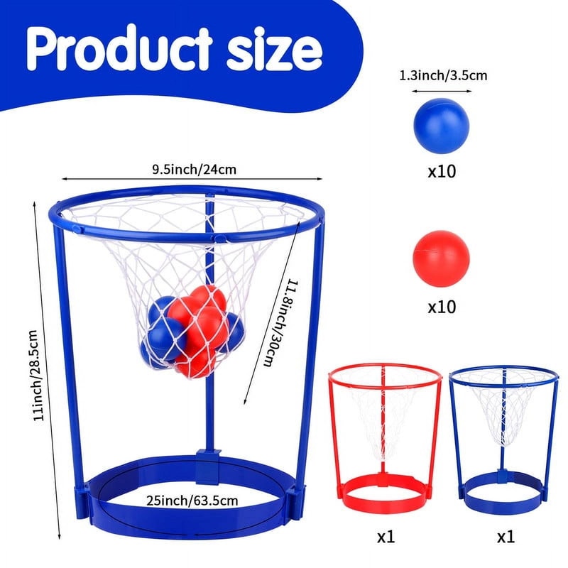 Adjustable Pack Head Hoop Basketball Party Game, Kids Adults Headband with Balls Fun Birthday Gift