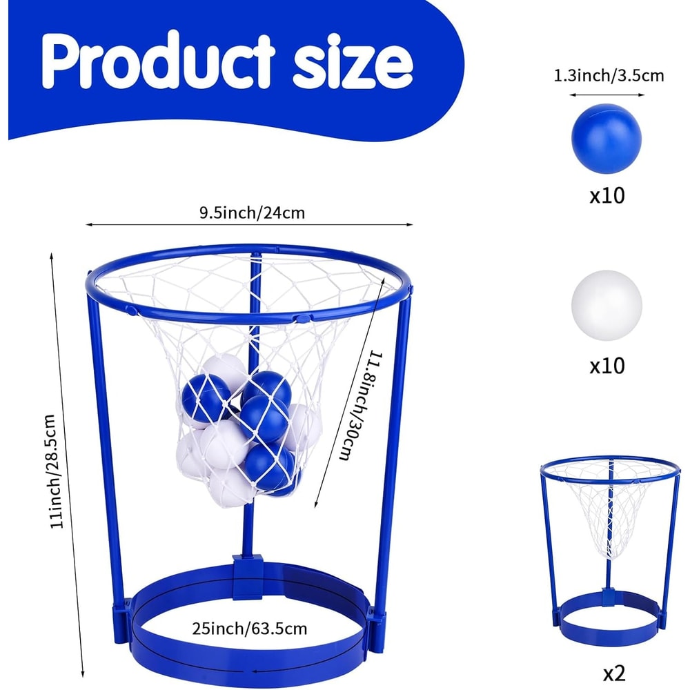 Adjustable Pack Head Hoop Basketball Party Game, Kids Adults Headband with Balls Fun Birthday Gift