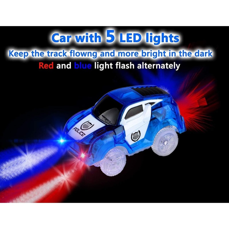 Tracks Cars Only Replacement Flex Race Cars Magic Tracks LED Lights Up For Kids Glow In The Dark Ca 2